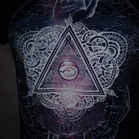 EMPYRE S Black Eye of Providence T-shirt Top - Picture 2 of 3